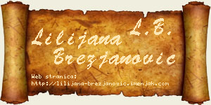 Lilijana Brezjanović vizit kartica